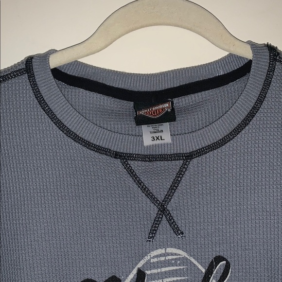 BNWOT Harley-Davidson Gray Long Sleeve Shirt/Thermal - Picture 8 of 8